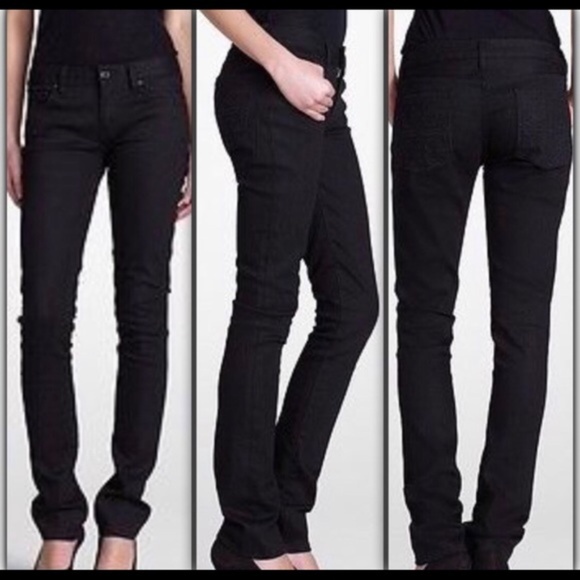 TORY BURCH~Super Skinny Jeans~BLACK/ NOIR~SIZE 30 - Picture 2 of 7